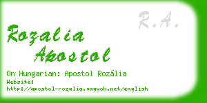 rozalia apostol business card